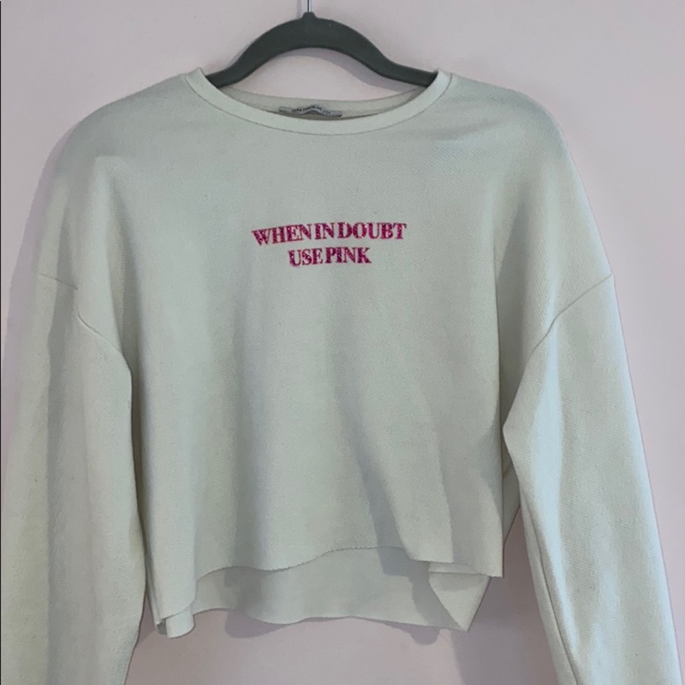 Long sleeve crop top